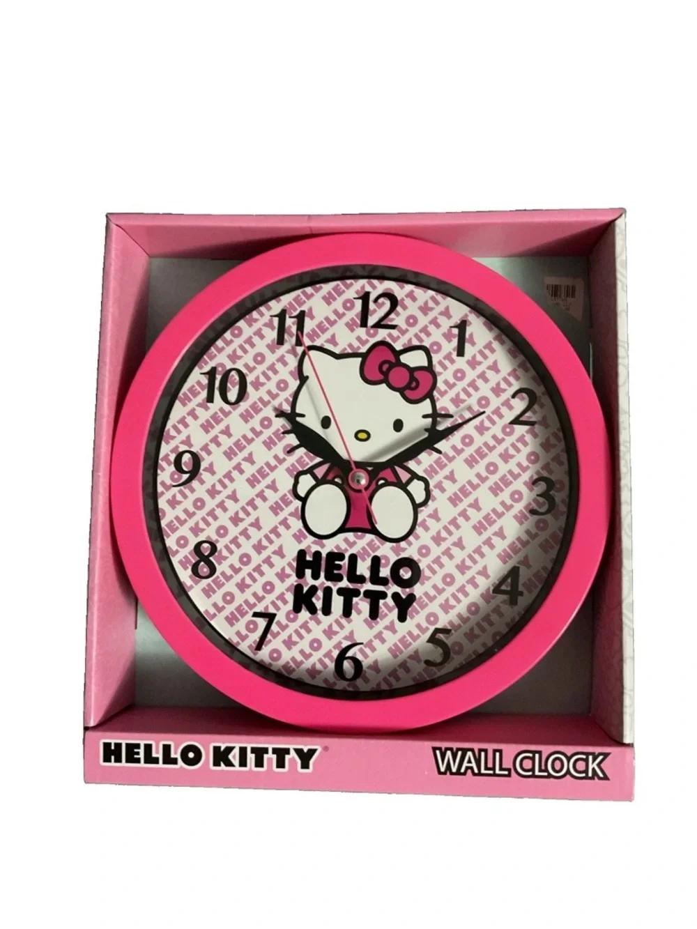 Hello Kitty Hot Pink Character Wall Analog Battery Operated Round Clock